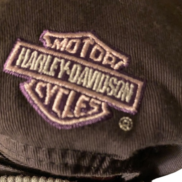 HARLEY DAVIDSON VINTAGE BASEBALL HAT CAP W FAMOUS LOGO PINK CRYSTALS ⭐️⭐️⭐️⭐️⭐️ - Picture 13 of 13